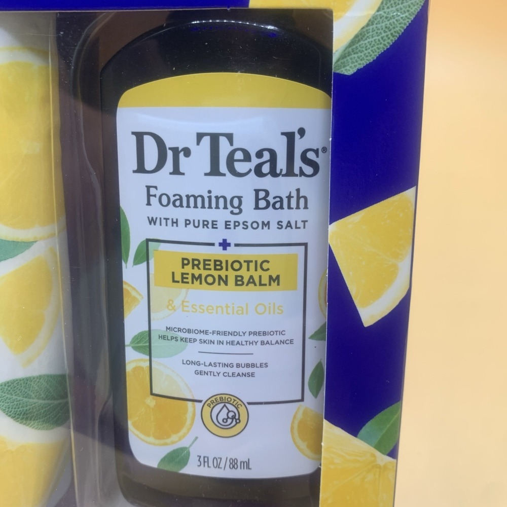 Dr Teal's Pure Epsom Salt Prebiotic Lemon Balm Bath Soak&Bath NEW - Picture 3 of 7